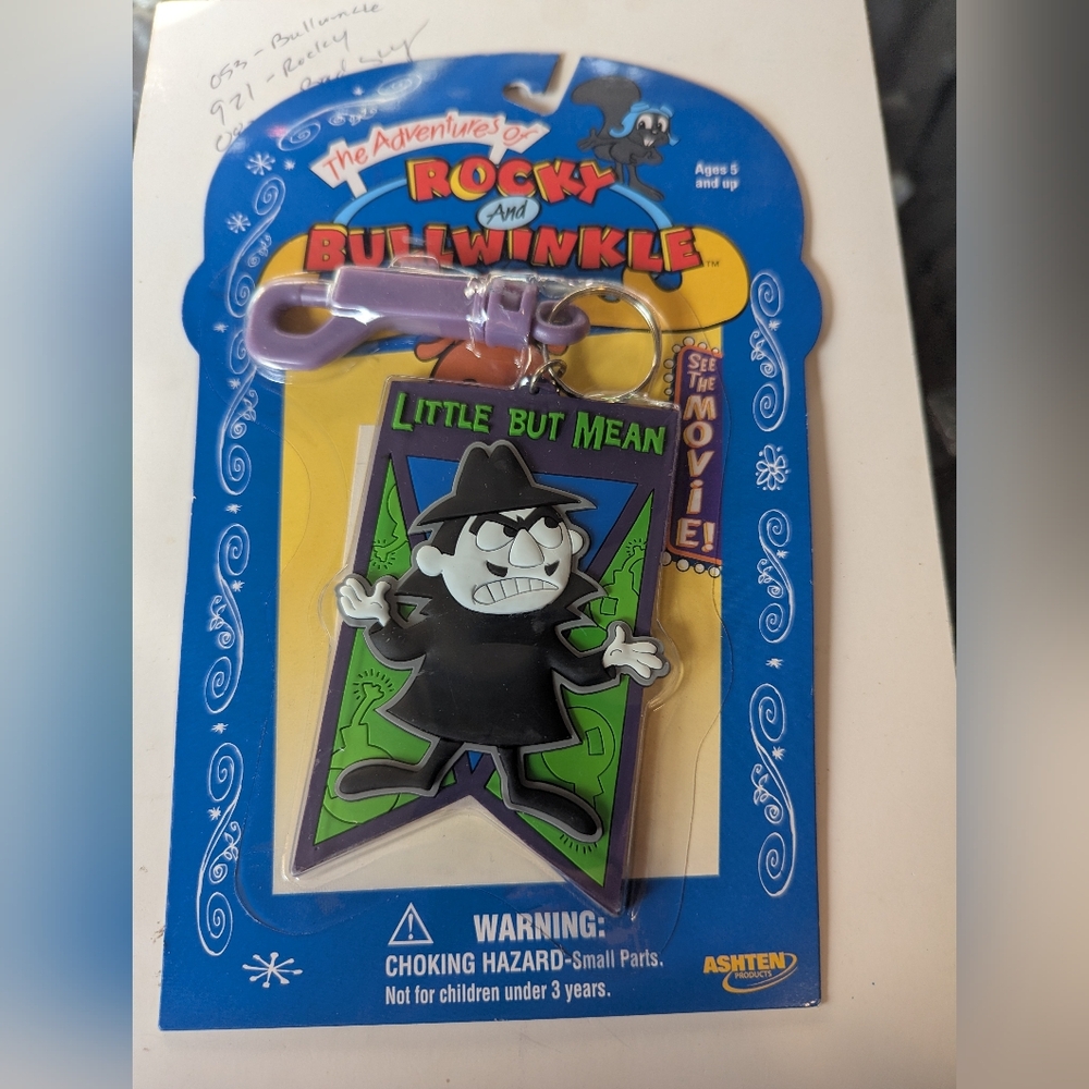 Rocky and Bullwinkle Boris - Keychain. Little But Mean